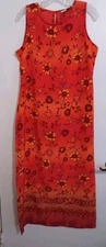 Dress.Com Sz 12 Sleeveless Maxi Dress Beach/ Pool/ Cover-up Beautiful Floral 