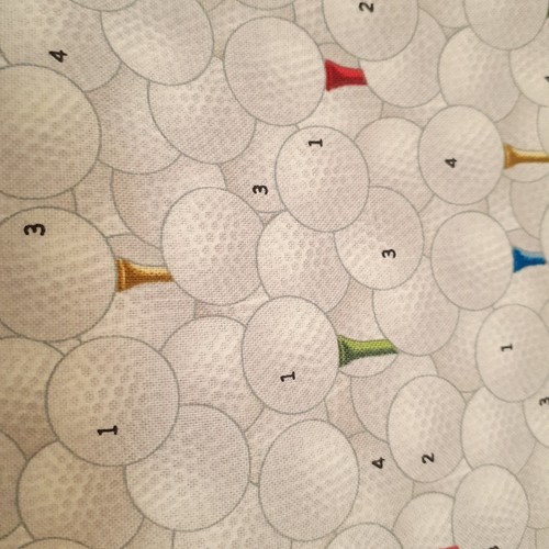 Robert Kaufman Golf Cotton Fabric Shoes Clubs Bag Tees Balls 1 1/3 yds & 1/2 yd - Picture 10 of 11