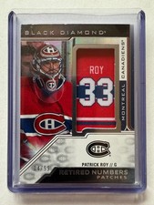 2022-23 Upper Deck Black Diamond PATRICK ROY Retired Numbers /99 BEAST!