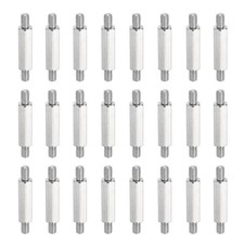 24 Pcs Stainless Steel Double Ended Stud Nut, M4x32mm Male to Male