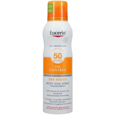 EUCERIN Sun Oil Control Body Transp.Aerosol LSF 50 200ml, PZN 18110232