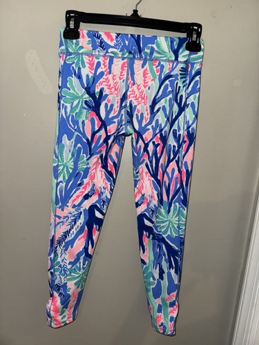 Lilly Pulitzer Luxletic Multicolor Melody Leggings Girls Size Large (8-10)  - Picture 1 of 6