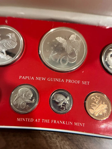 1978 PAPUA NEW GUINEA - OFFICIAL PROOF SET w/ 2 SILVER Coins & COA - Picture 3 of 12