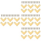 24 Stück rechtwinklige Eckwinkel, stabile Eckwinkel, Messing-Winkelverbindungen