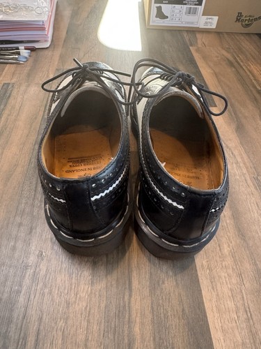 Vintage Dr Marten 3989 Wingtip Brogues UK 6 Black & White - Picture 4 of 7