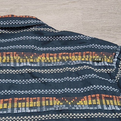 Howler Bros All Over Embroidered Polo Shirt Aztec Native Sz M Western Jacquard - Picture 7 of 10