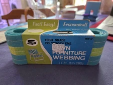 Vintage Lawn Chair Webbing SP High Grade Polypropylene Lawn Furniture Green Blue