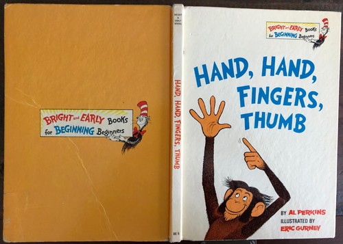 Beginner Books Hand Hand Fingers Thumb Perkins 1st edition first print RARE - Picture 3 of 8