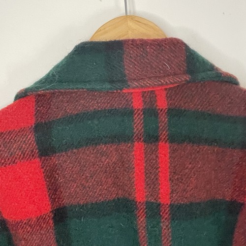 RARE VTG 70s 80s LL BEAN Red Wool Plaid Jacket Heavy Shacket Men LRG Preppy - Picture 12 of 22