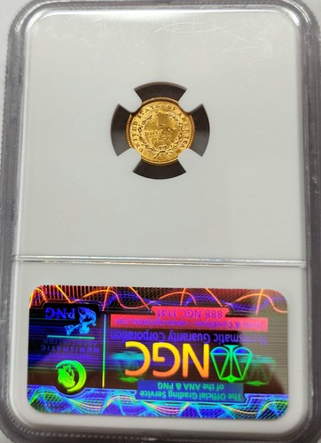 Choice 1853 G$1 GOLD DOLLAR NGC MS63 GOLD COIN MS-63 High Grade Beauty !!! - Picture 3 of 4