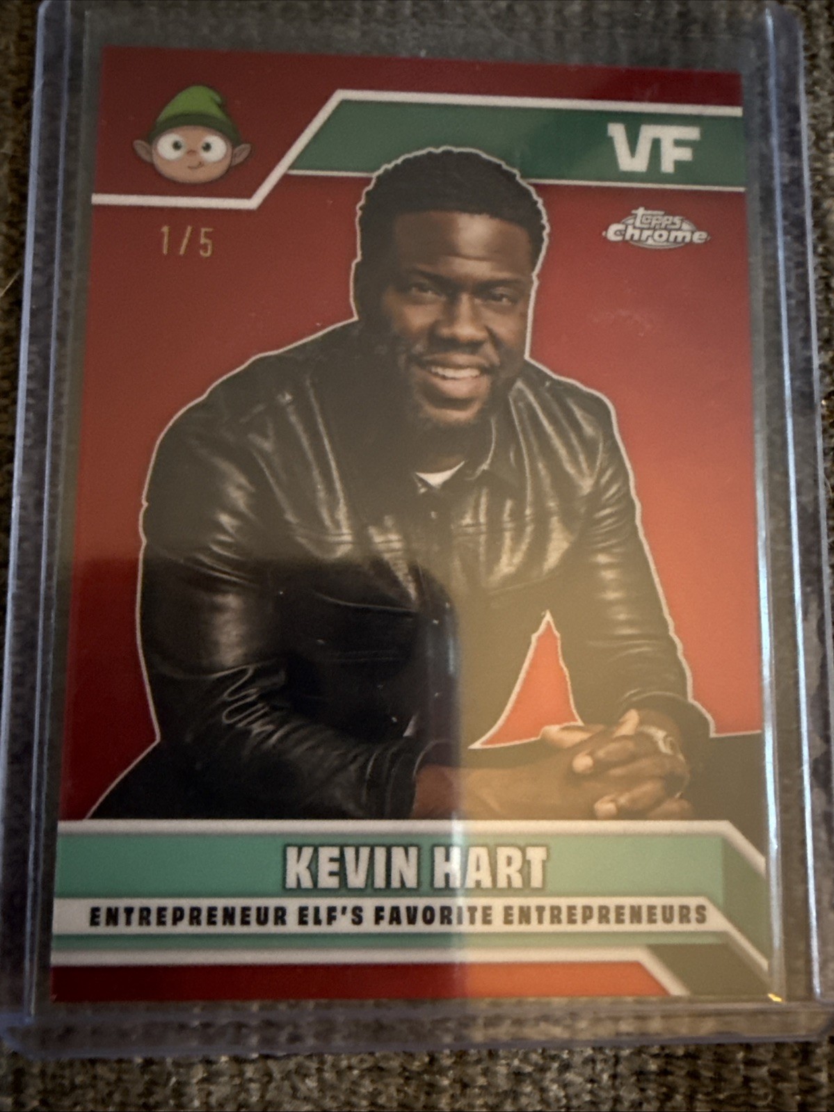 2025 Topps Chrome VeeFriends Kevin Hart Red  Entrepreneur Elf Insert  1/5