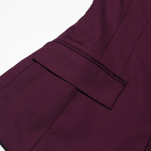 Zweiteiliges Set Herbst Neu Reverskragen Anzug Oberteil + High Waist Weites Bein Anzüge Hose - Bild 24 von 25