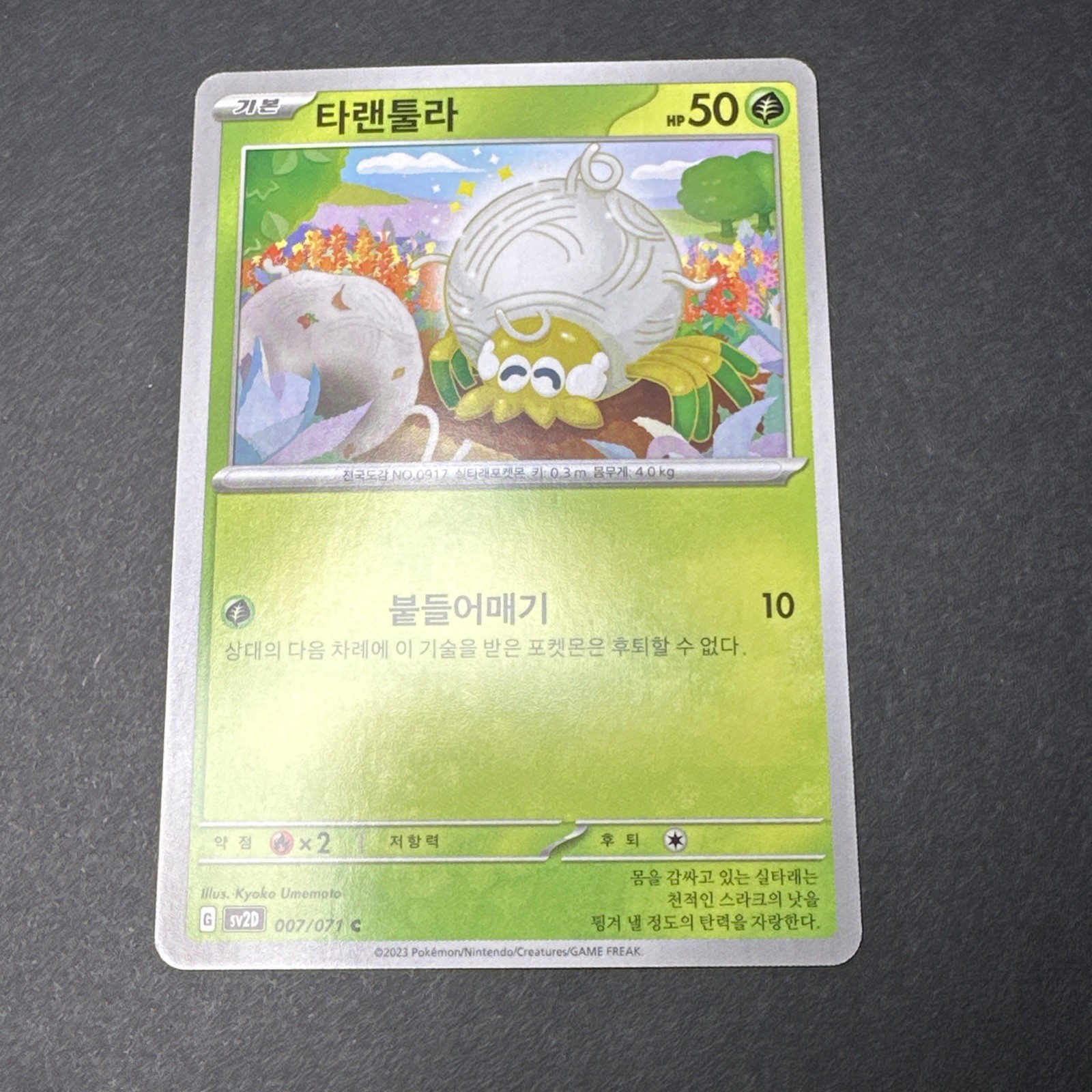 Tarountula 007/071 SV2D Clay Burst Non Holo Pokemon Card Korean NM