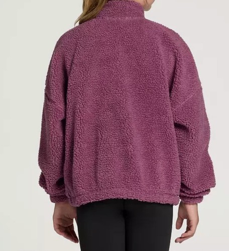 DSG ' COZY FLEECE FULL ZIP ' GIRLS SHERPA SMALL ROSE COFFEE $55 MSRP - Picture 2 of 3