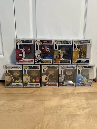Funko Pop Lot Marvel, Spider-Man, Thor, Doctor Strange, Groot, War machine, Etc