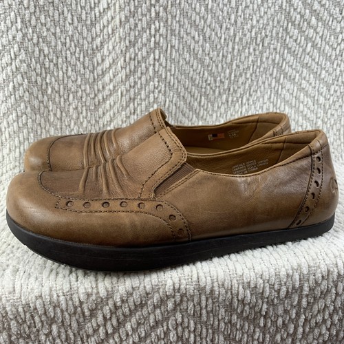 Kalso Technology Earth Schuh Shake braun hellbraun Leder Slipper gerafft 8,5 B Damen - Bild 8 von 13