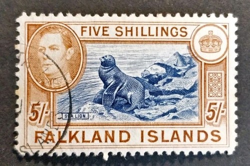 Falkland Islands KGVI 5/- Fine Used CV£90(min)