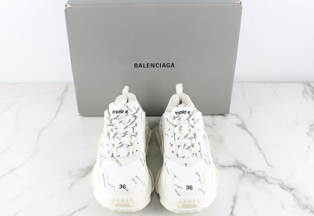 Balenciaga Triple S Multi Logo White 36 71621006 | eBay Balenciaga Triple S Multi Logo White 36 71621006 | eBay