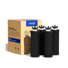 Purewell PF-3 Black 3-Stage Composite Purification Elements, Replacement Filt...