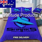 Cronulla Sharks Logo Doona / Duvet Cover and 2 Pillow Slips