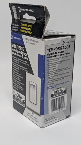 Intermatic EI600WC 20A 120-277VAC programmierbare Zeitschaltuhr robust weiß - Bild 3 von 7