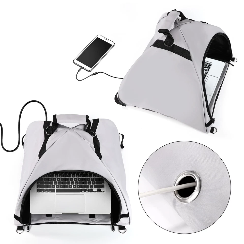 Tienda parasol portátil para computadora portátil, pantalla de privacidad, protector contra el resplandor, capucha impermeable Foto 3 de 4