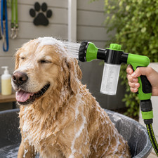 Pet Bathing Hose Sprayer Nozzle with Soap Shampoo Dispenser for Dogs Cats