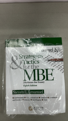 Strategies and Tactics for the MBE (Emanuel Bar Review) 8th ed | eBay