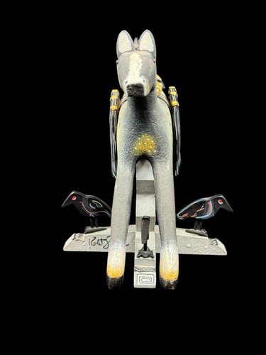 Robert Shields Designs Horse w/ Crows Base Southwestern Style Hand Signed Rare - Picture 6 of 23