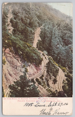 #ad Los Angeles CA Mt Lowe Pacific Electric Railway Alpine Tavern 1906 UDB Postcard $18.39