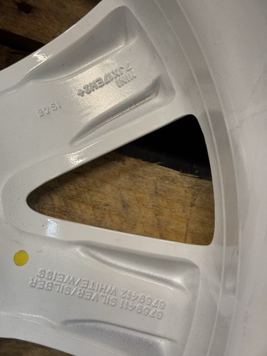 ✅1xOEM Mini Cooper R50 R56 White Alloy Wheel Rim 17" 7J ET:48 Crown Spoke 104 - Picture 7 of 7