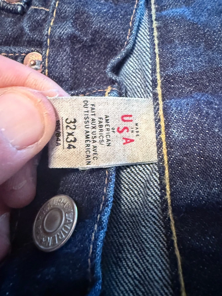 Jeans de pierna recta RRL 33X34 A12 Foto 3 de 4