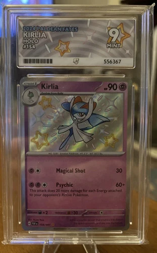 Pokemon TCG Kirlia Card Paldean Fates Shiny Rare 154/091 Ace 9