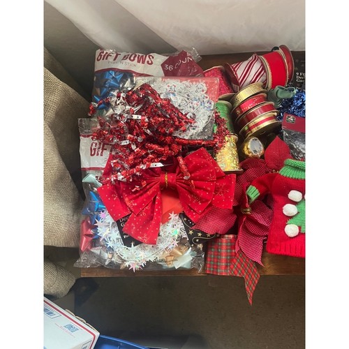 Riesiges Weihnachtsdeko Set Neu - Organza Party Geschenkkarten Girlande Stempel Band Schleifen - Bild 14 von 22