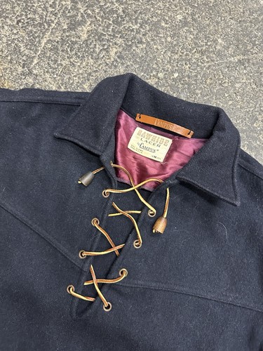 Camisa De Colección Años 60 70 Piel Cruda Lacer Por Campus Scrubdenim M 15-15.5 EE. UU. Azul Marino - Imagen 3 de 8