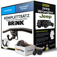 Für JEEP Wrangler Typ JL Anhängerkupplung abnehmbar +eSatz 13pol uni 11.17- NEU