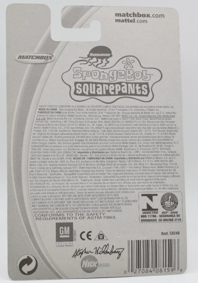 Matchbox Superfast Chevrolet Bel Air SpongeBob Squarepants Patrick. Blister Card - Image 2 of 2