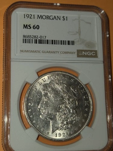 1921 Morgan Silver Dollar MS60 NGC PRICED TO SELL COMEC.
