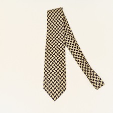 Robert Talbott Silk Tie Yellow Paisley Made in USA 3.5" x 57”