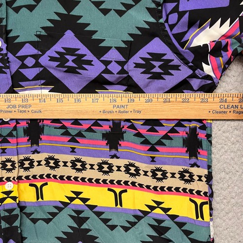 WESC Shirt Mens L Colorful Tribal Aztec Southwestern Button Up Western Classic - Picture 7 of 10