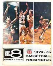 1974-1975 Big 8 Eight Conference Basketball Prospectus Media Guide Program KU MU