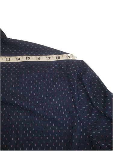 NUEVO SIN ETIQUETAS Camisa Geométrica Mizzen + Principal Ligera de Sotavento Hombres Ajuste L Sin Pliegue - Imagen 9 de 10