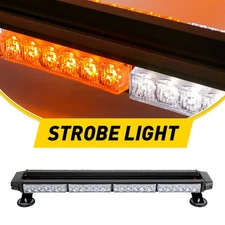 54 LED Emergency Light Bar Rooftop Double Side Strobe Warning Light Amber/White
