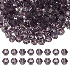 3mm Bicone Crystal Beads, 600 Pcs Glass Faceted Spacer Bead, Lavender