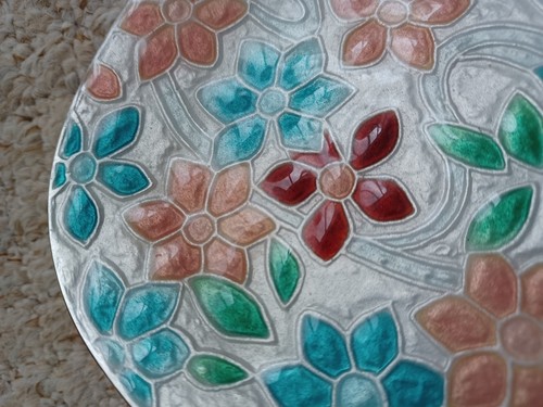 Vintage ANDO Japanische Cloisonne Schale Blumenmuster Mid Century Modern Japan - Bild 6 von 20