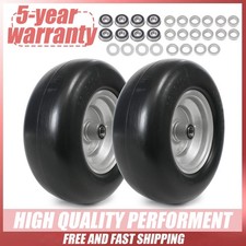 2 PCS Premium 13x5-6 Flat Free Tire  Wheel for Lawn Mowers  Zero Turn Mowers