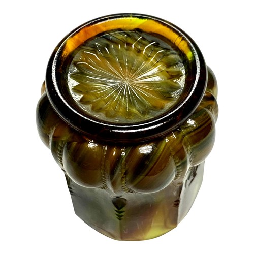Boyd Glass Beaded Oval Toothpick Holder 1999 Autumn Harvest GLOWS OOAK B1036 - Picture 16 of 23