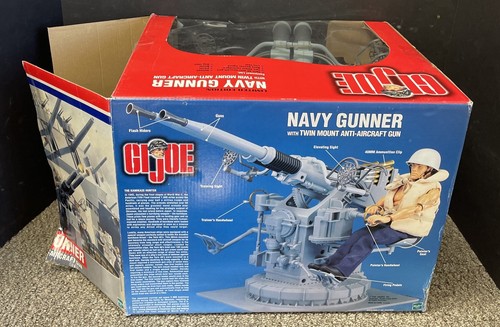 GI Joe Navy Gunner Twin Mount 40mm Anti-Aircraft Gun Ltd Ed 2000 NEW - Picture 10 of 12