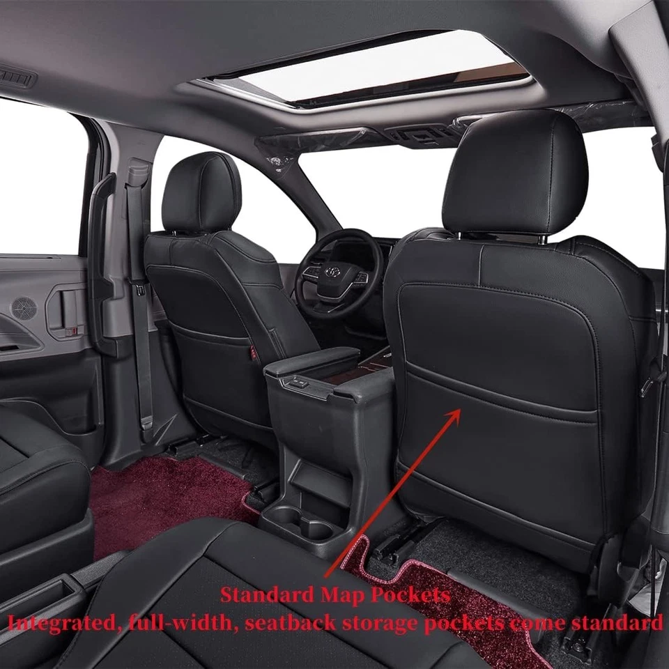 Coverdream For Toyota Sienna Car Seat Cover Full Set for Sienna LE/XLE 2011-2025 - Image 3 of 4