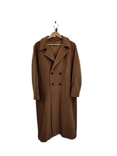 Quince Women Camel Hair Double-Breasted Slouch Coat Clothing Brown M